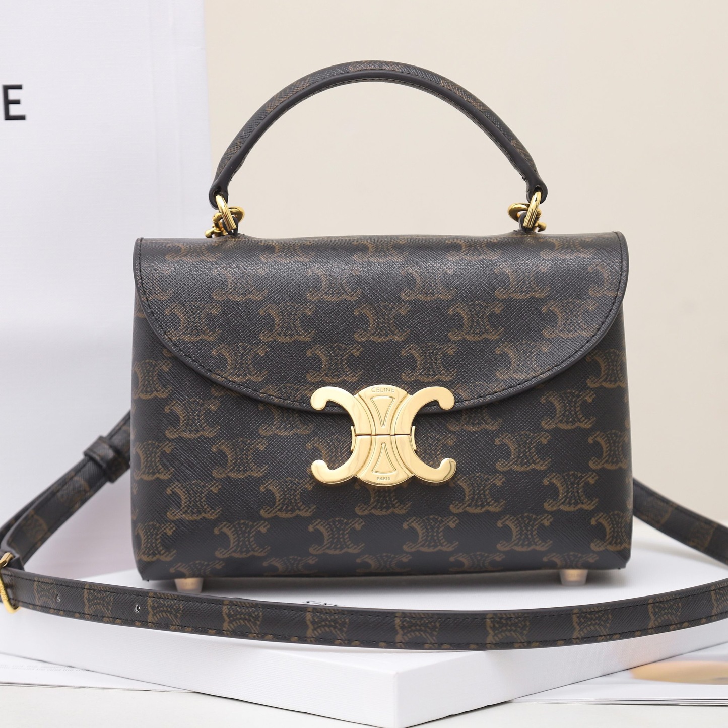 CELINE TEEN NINO BAG IN TRIOMPHE CANVAS