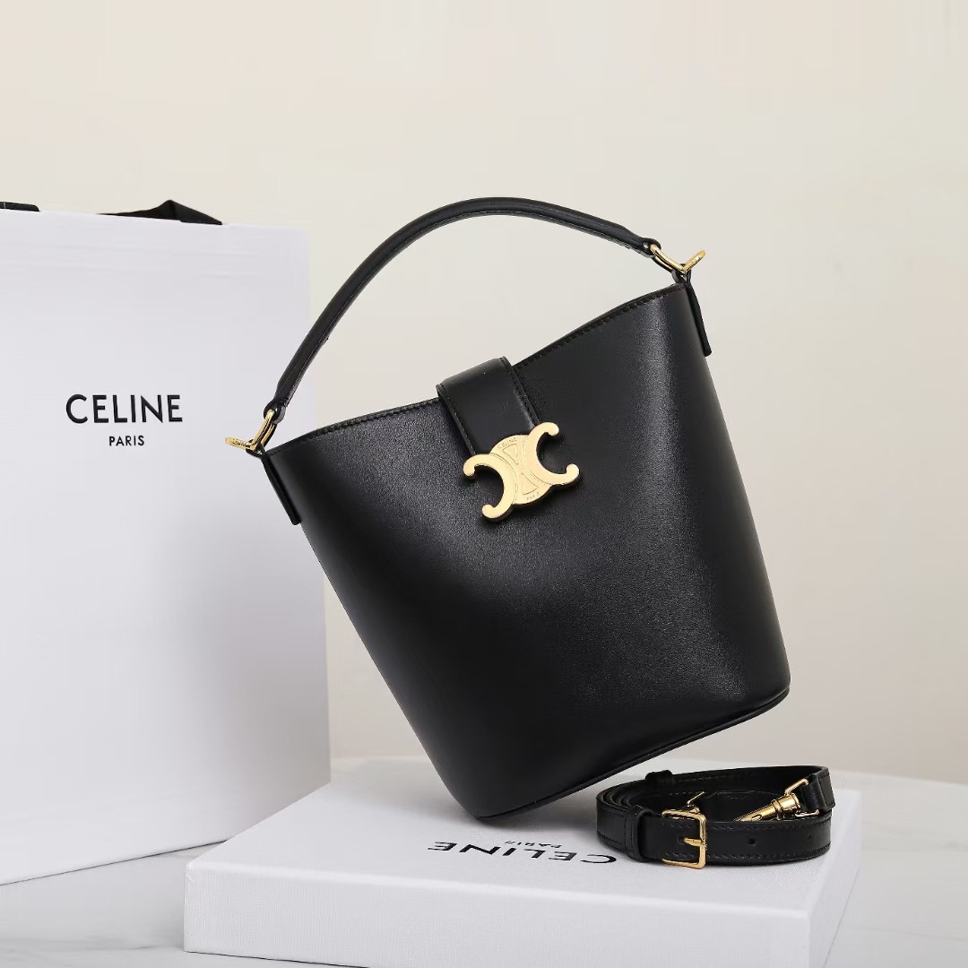 CELINE SMALL BUCKET LOUISE IN SMOOTH CALFSKIN