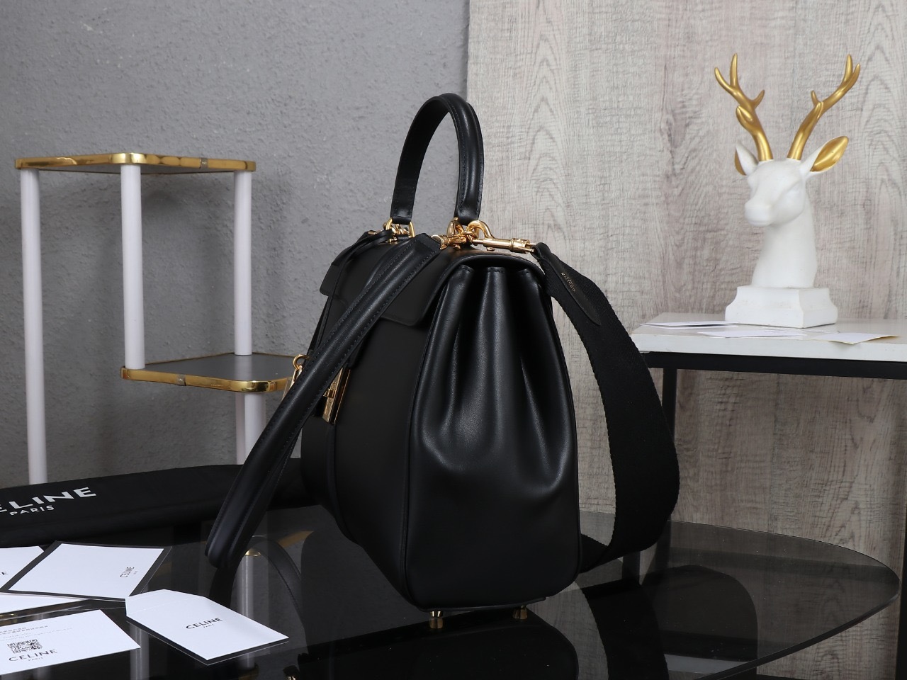 Celine Classique 16 Bag In satinated calfskin