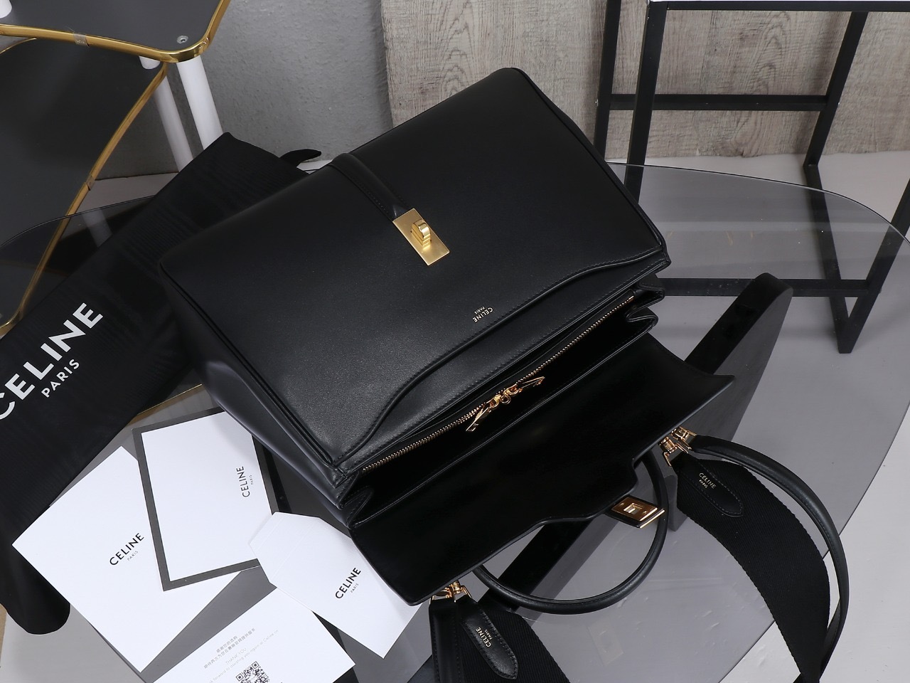 Celine Classique 16 Bag In satinated calfskin