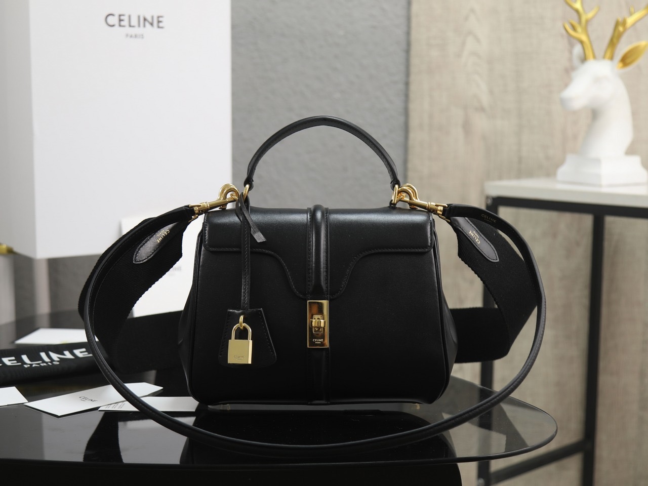 CELINE SMALL 16 BAG IN SATIMATED CALFSKIN