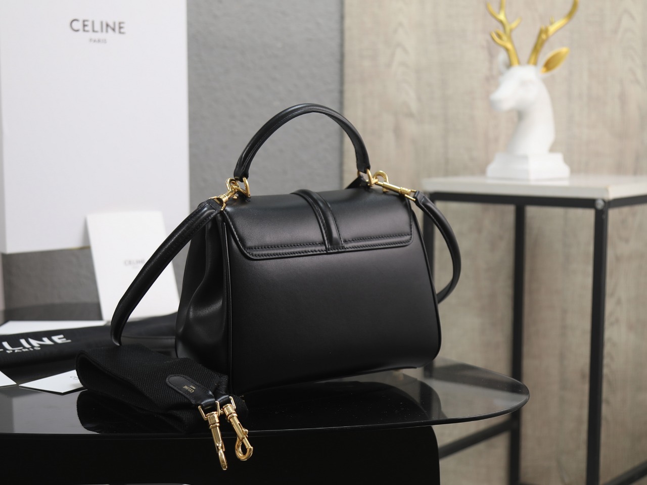 CELINE SMALL 16 BAG IN SATIMATED CALFSKIN