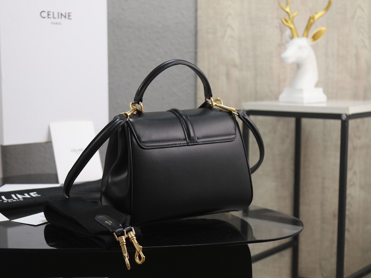 CELINE SMALL 16 BAG IN SATIMATED CALFSKIN