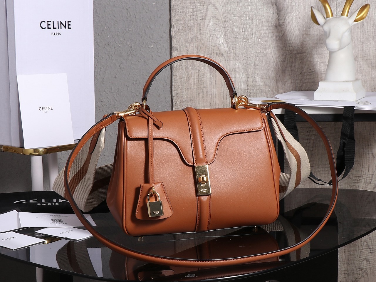 CELINE SMALL 16 BAG IN SATIMATED CALFSKIN