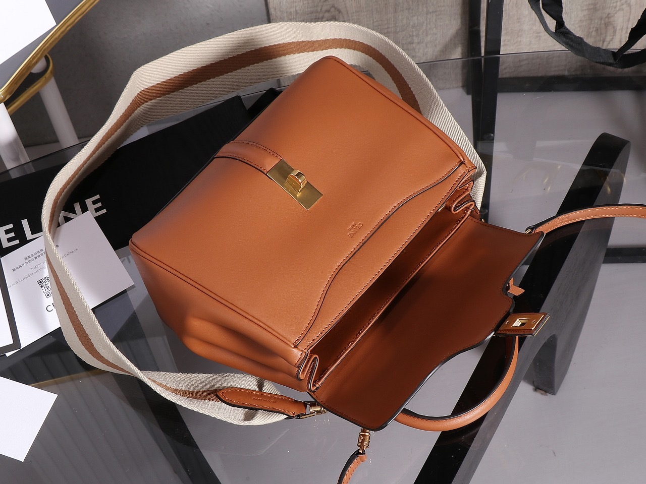 CELINE SMALL 16 BAG IN SATIMATED CALFSKIN