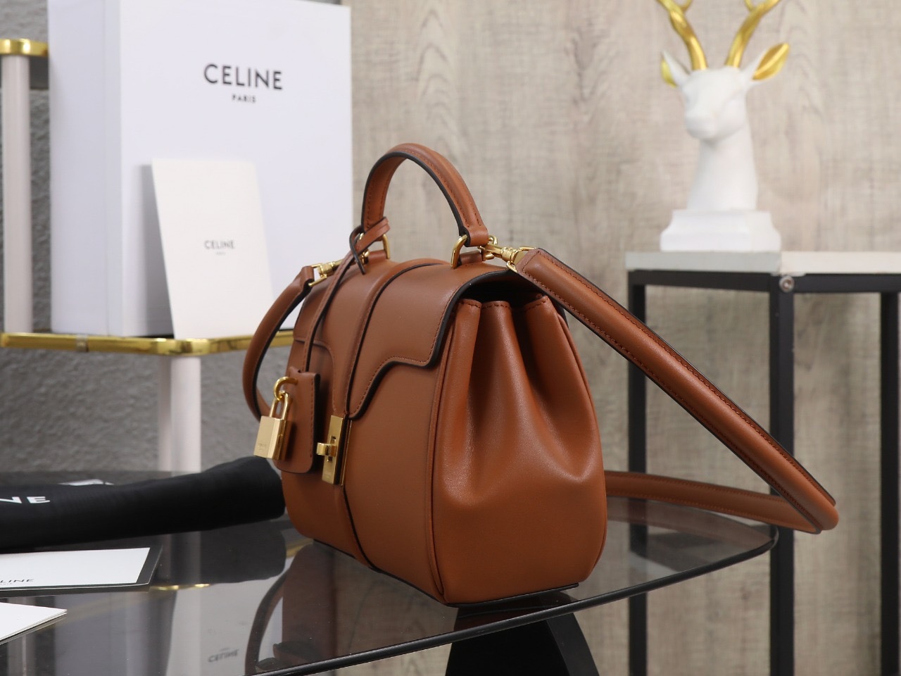 MINI 16 IN SATINATED CALFSKIN