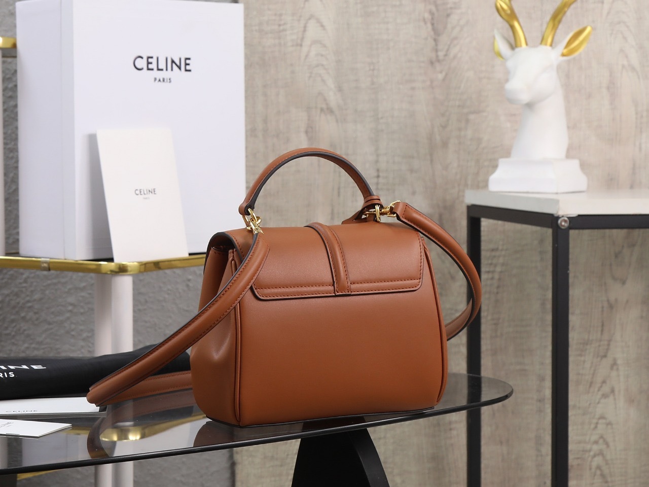 MINI 16 IN SATINATED CALFSKIN