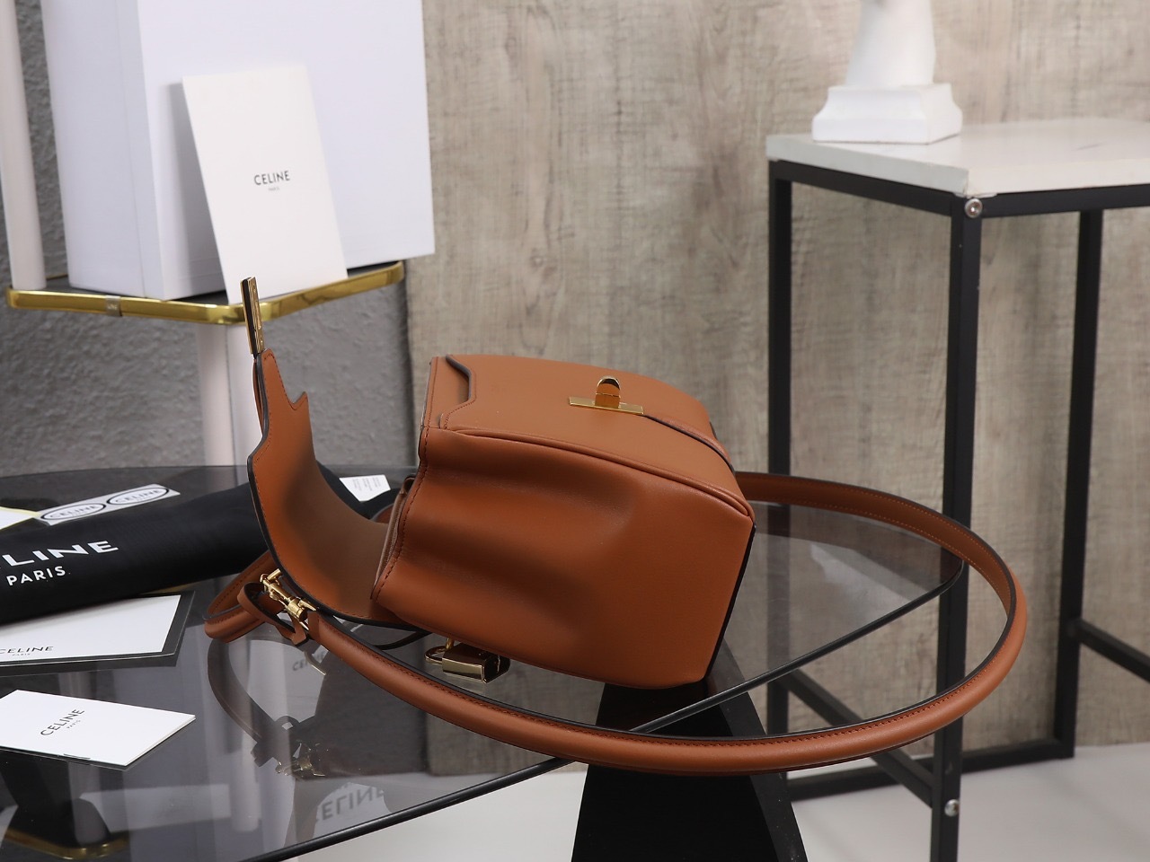 MINI 16 IN SATINATED CALFSKIN