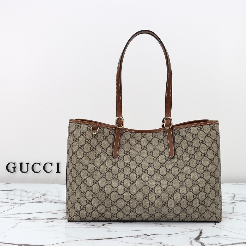 GUCCI GG EMBLEM LARGR TOTE BAG