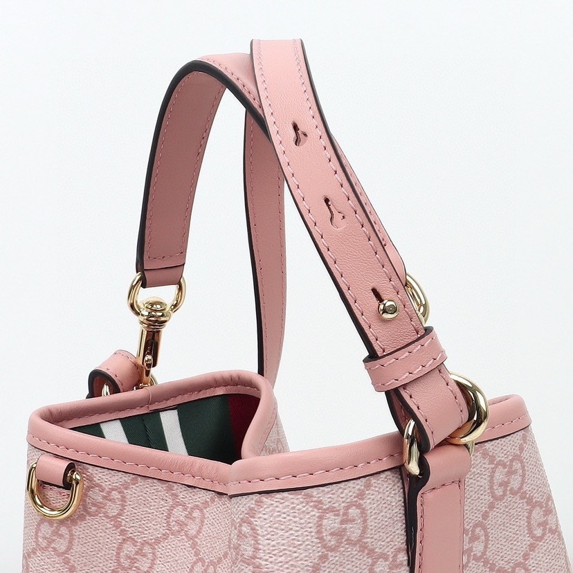 GUCCI GG EMBLEM MINI BUCKER BAG