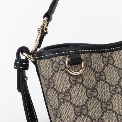 GUCCI GG EMBLEM MINI BUCKER BAG