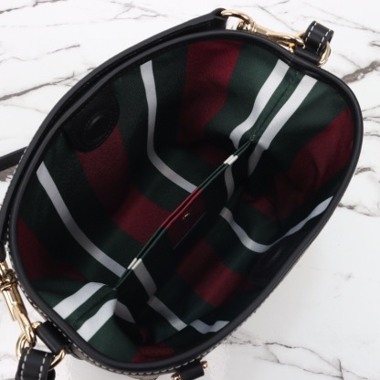 GUCCI GG EMBLEM MINI BUCKER BAG