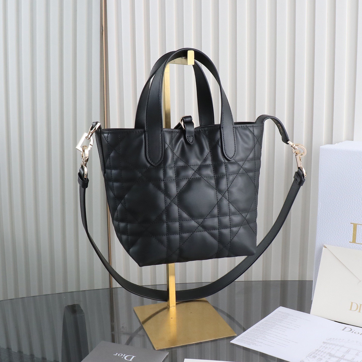 Small Dior Toujours Vertical Tote Bag
