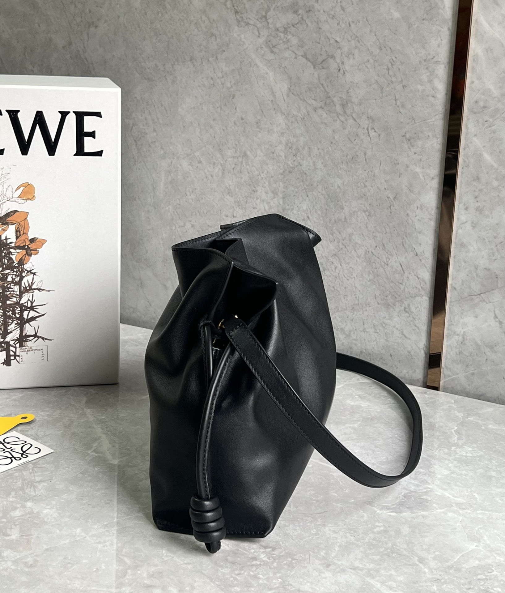 Medium Flamenco clutch in nappa calfskin