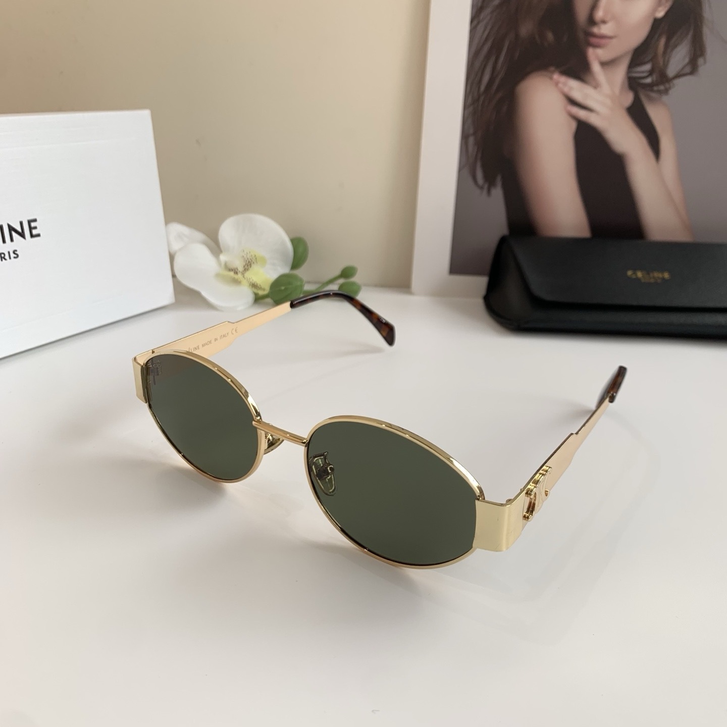Celine Triomphe Metal 01 sunglasses in Metal