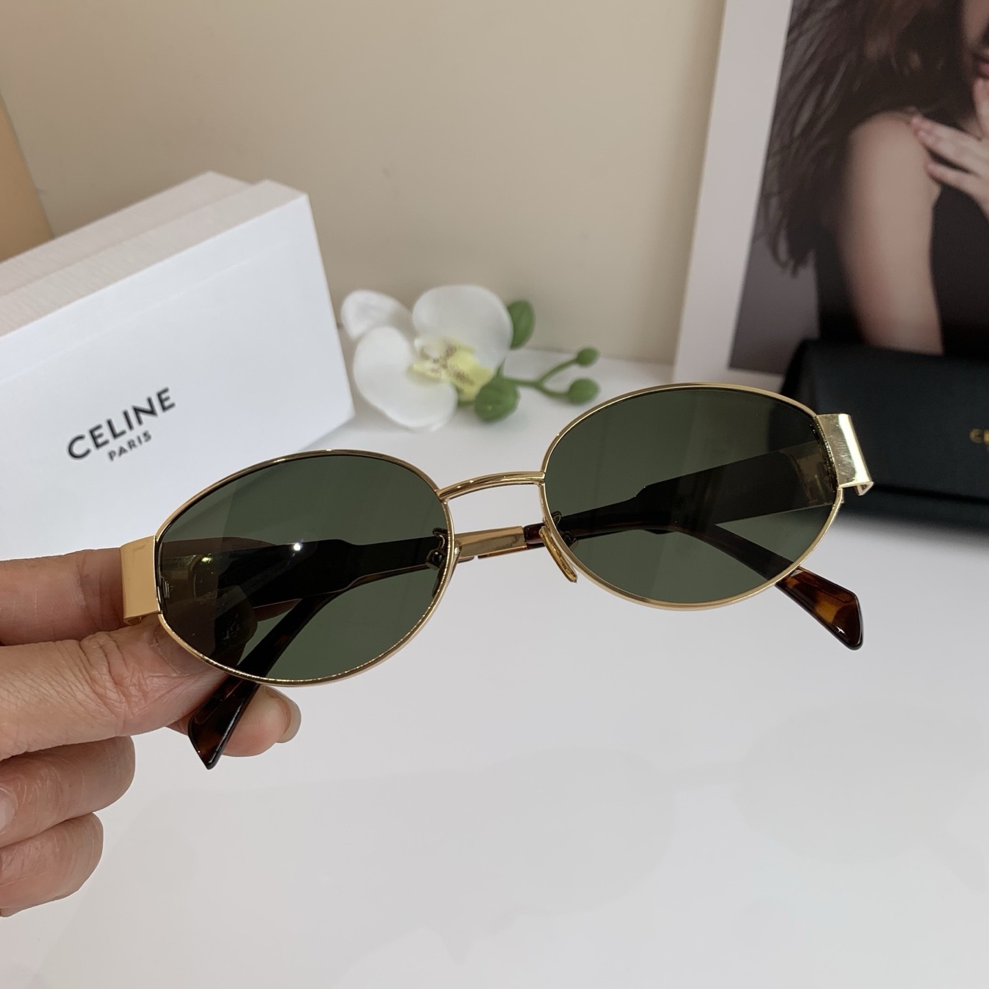 Celine Triomphe Metal 01 sunglasses in Metal
