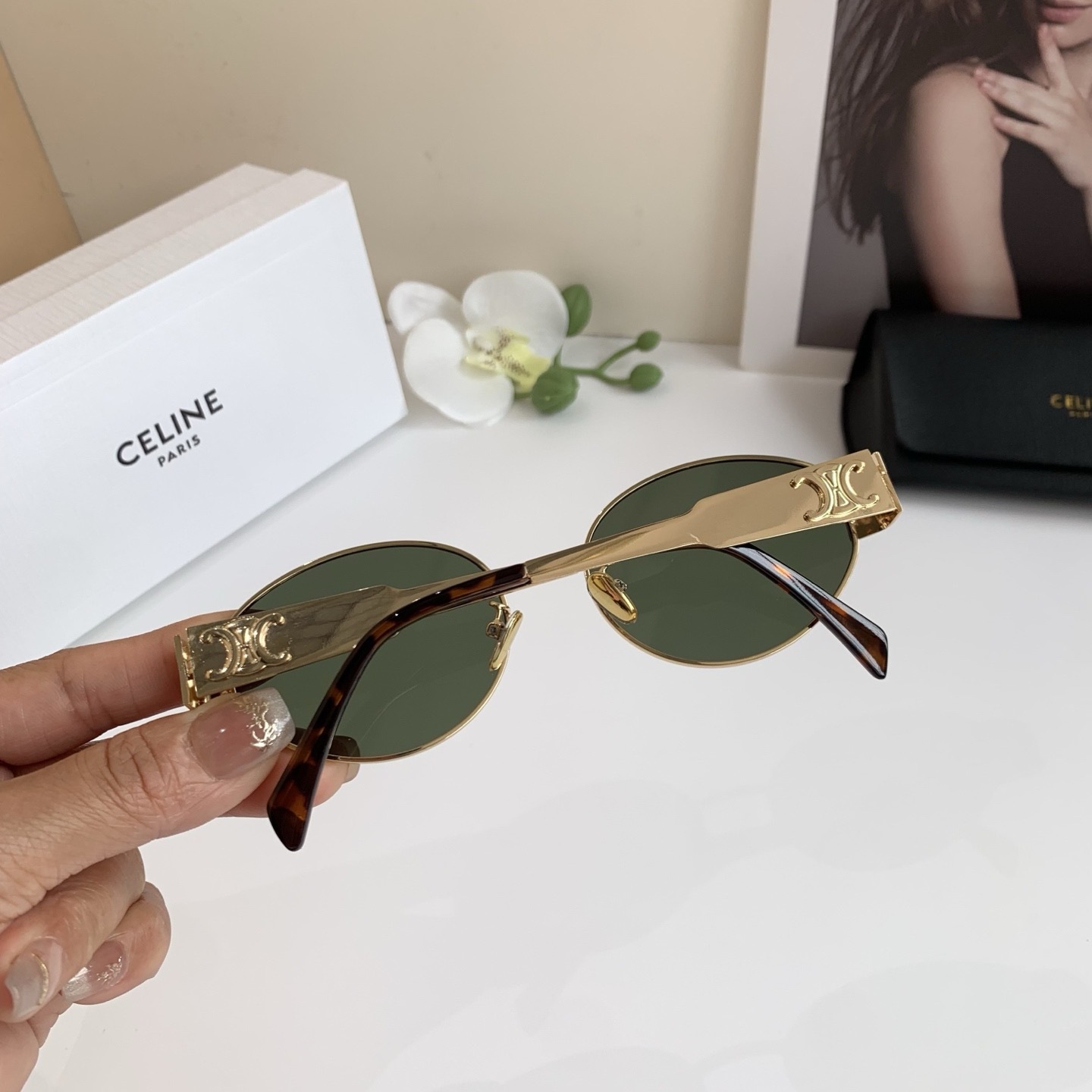 Celine Triomphe Metal 01 sunglasses in Metal