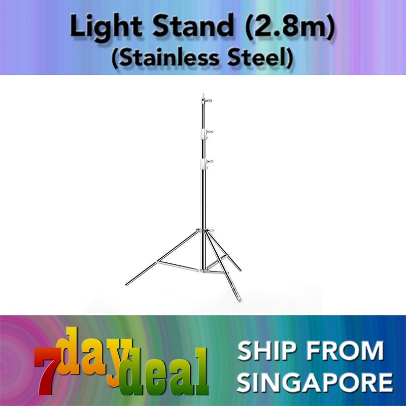 HoliCRAFT 2.8m Light Stand Stainless Steel (Heavy Duty)