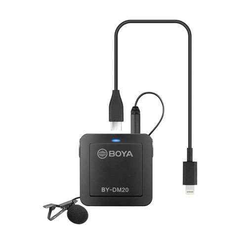 BOYA BY-DM20 Dual-Channel Lavalier Microphone Recording Kit (For iP devices, Type-C Android devices and USB Laptop)