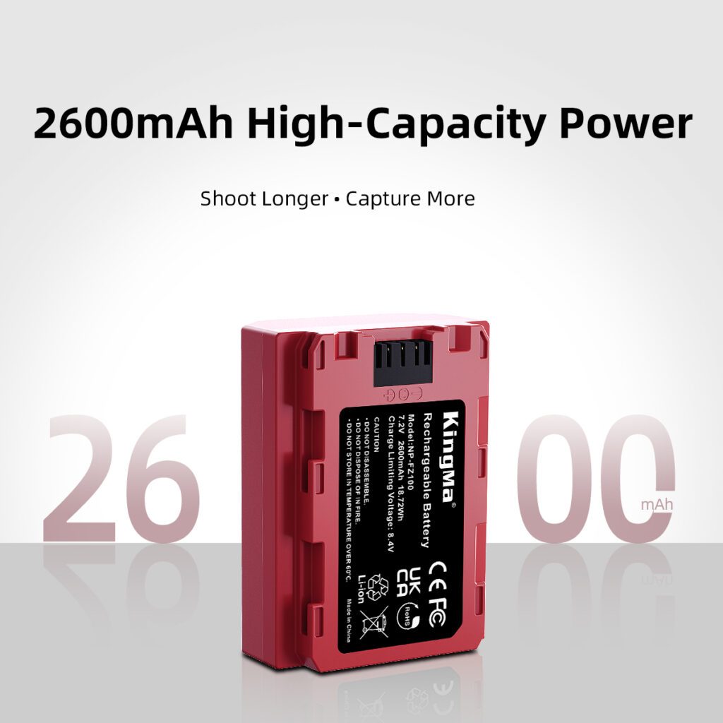 KingMa NP-FZ100 2600mAh Battery / 2600mAh Battery with Type-C Port / 2400mAh Battery Charger Kit (For Sony FZ100)