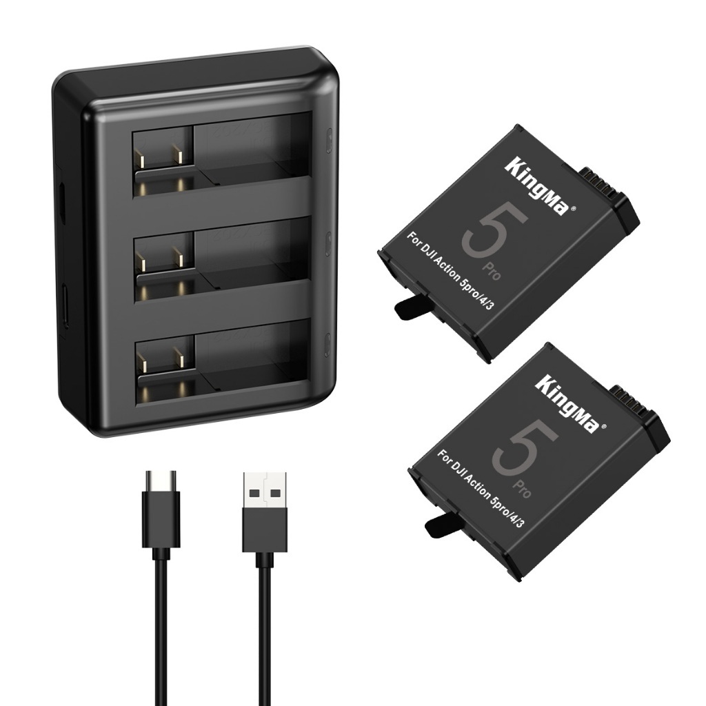 KingMa BM068 Charger / BCX204 Battery (For DJI Osmo 360 / Action 5 Pro / Action 4 / Action 3 Cameras)