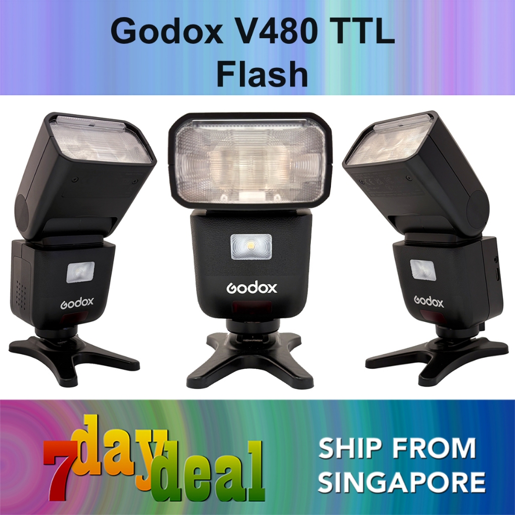Godox V480 TTL Flash (Sony / Fujifilm / Nikon / Canon / Olympus Mount)-7daydeal