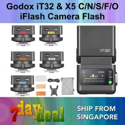 Godox iT32 & X5 iFlash Camera Flash + Trigger System (Canon / Nikon / Sony / Fujifilm / Olympus)