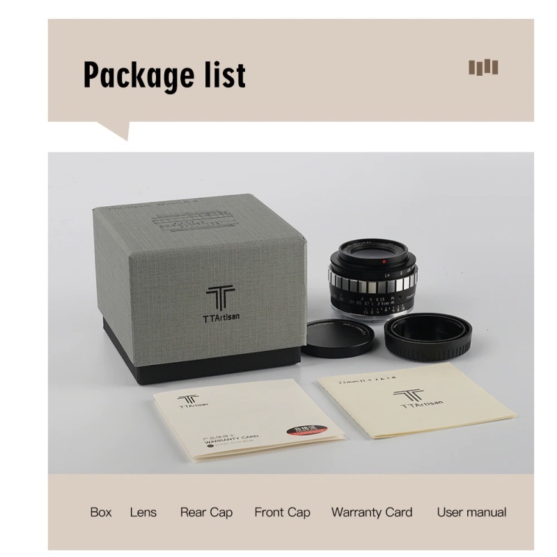 TTArtisan 23mm F/1.4 APS-C Lens (E / X / Z Mount)