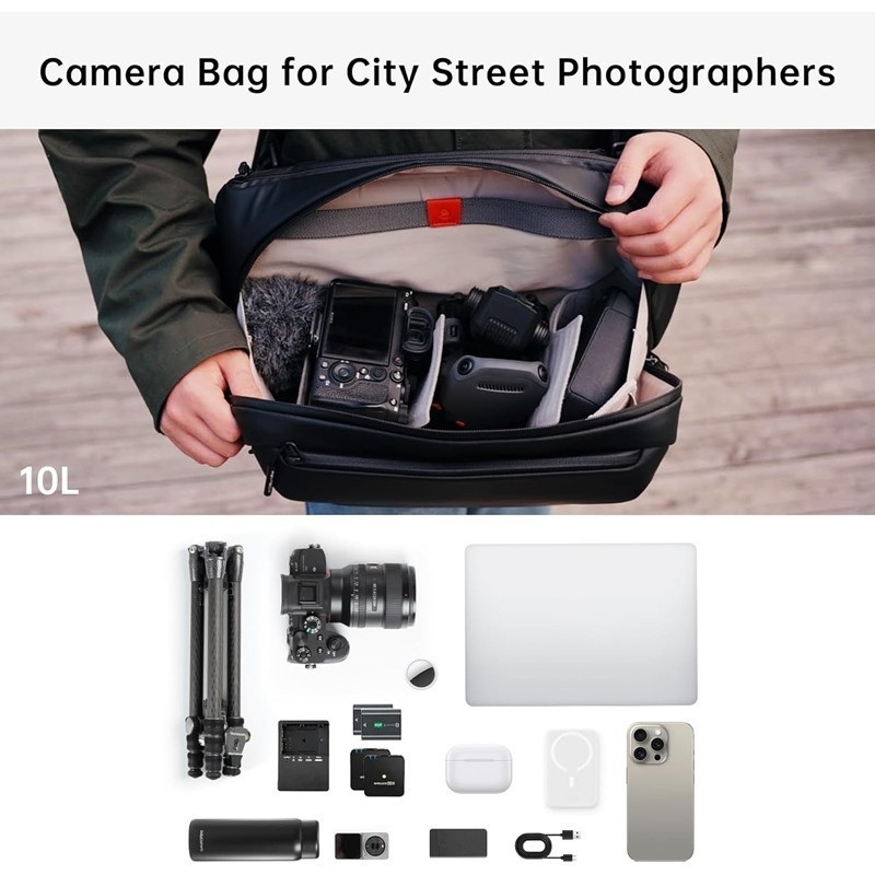 PGYTECH OneGo Solo Sling Bag V2 10L (Black / Green)