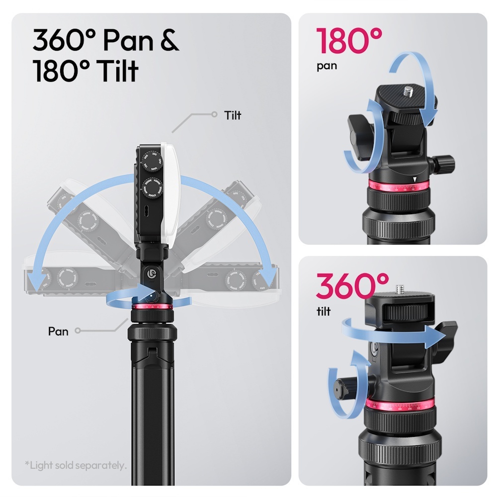 Ulanzi MT-80 Auto-Open Tripod & Light Stand 2M with Universal 1/4″ Mount (T171A)