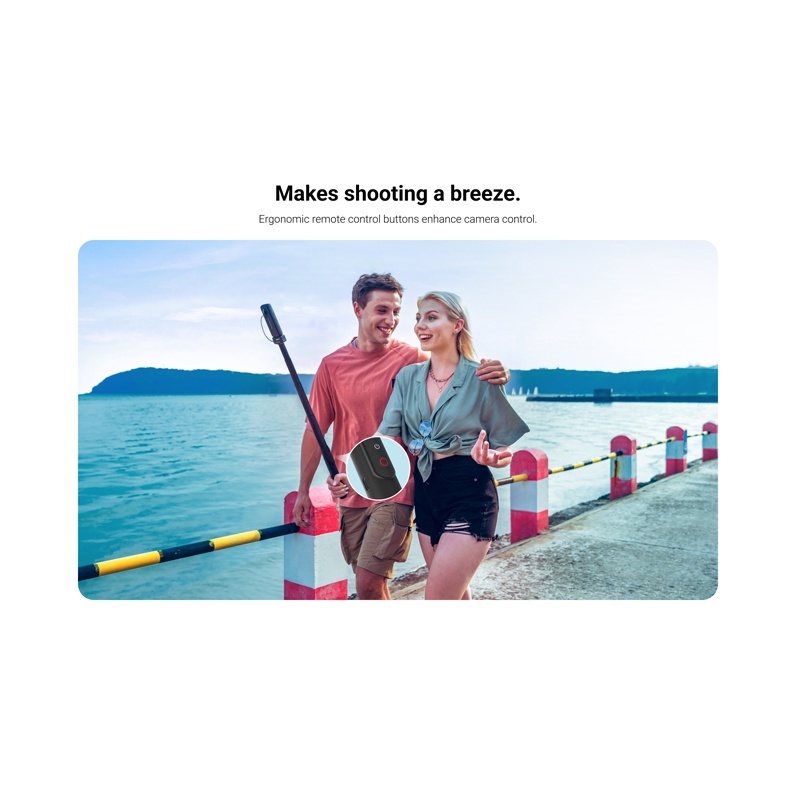 Insta360 Extendable Power Invisible Selfie Stick (With Integrated Remote Control and Built-In 4500mAh Battery)