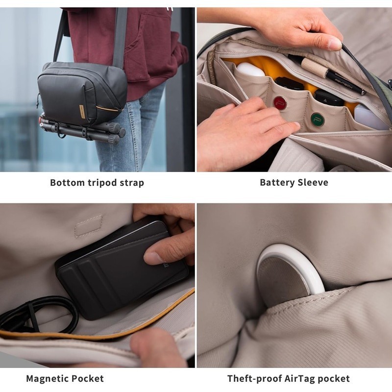 PGYTECH OneGo Solo Sling Bag V2 4L (Black / Green)