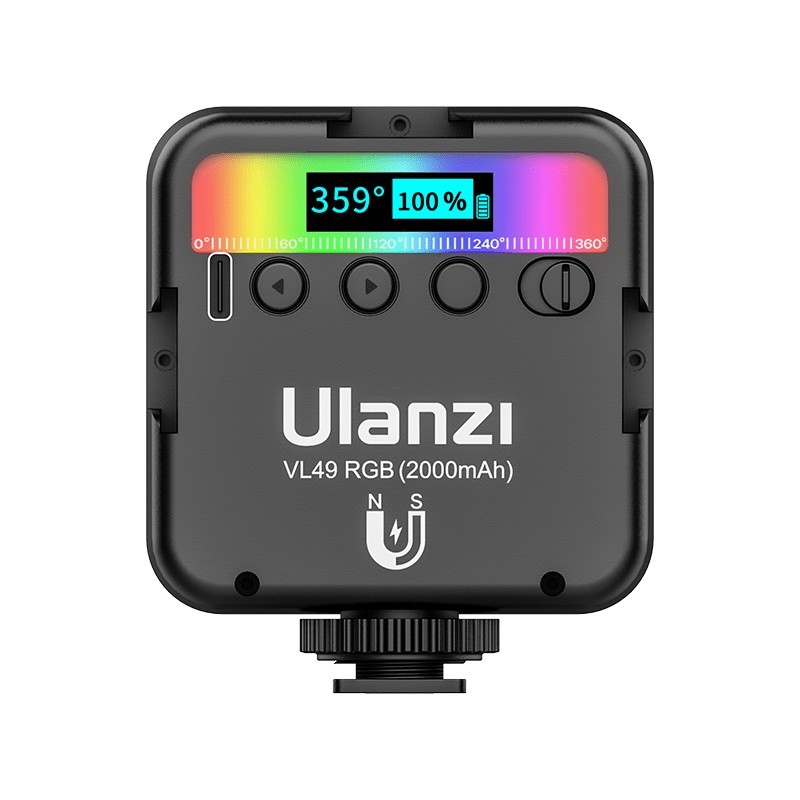 Ulanzi VL49 Rechargeable Magnetic Mini RGB LED Video Light (2287)-7daydeal