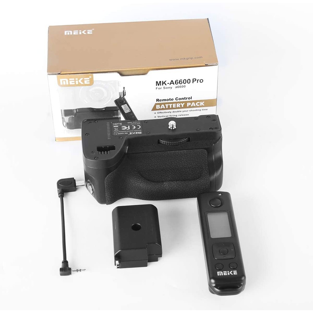 Meike MK-A6600 Pro Battery Grip with Wireless Remote Control (For Sony Sony A6600)