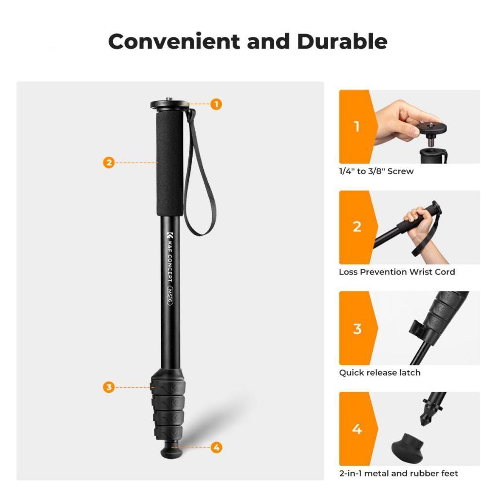 K&F MS16 Camera Monopod (160cm)