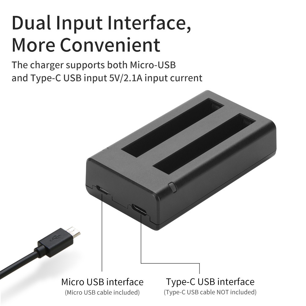 KingMa USB Dual Slot Battery Charger BM061 (For Insta360 ONE X2)