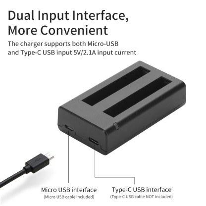 KingMa USB Dual Slot Battery Charger BM061 (For Insta360 ONE X2)