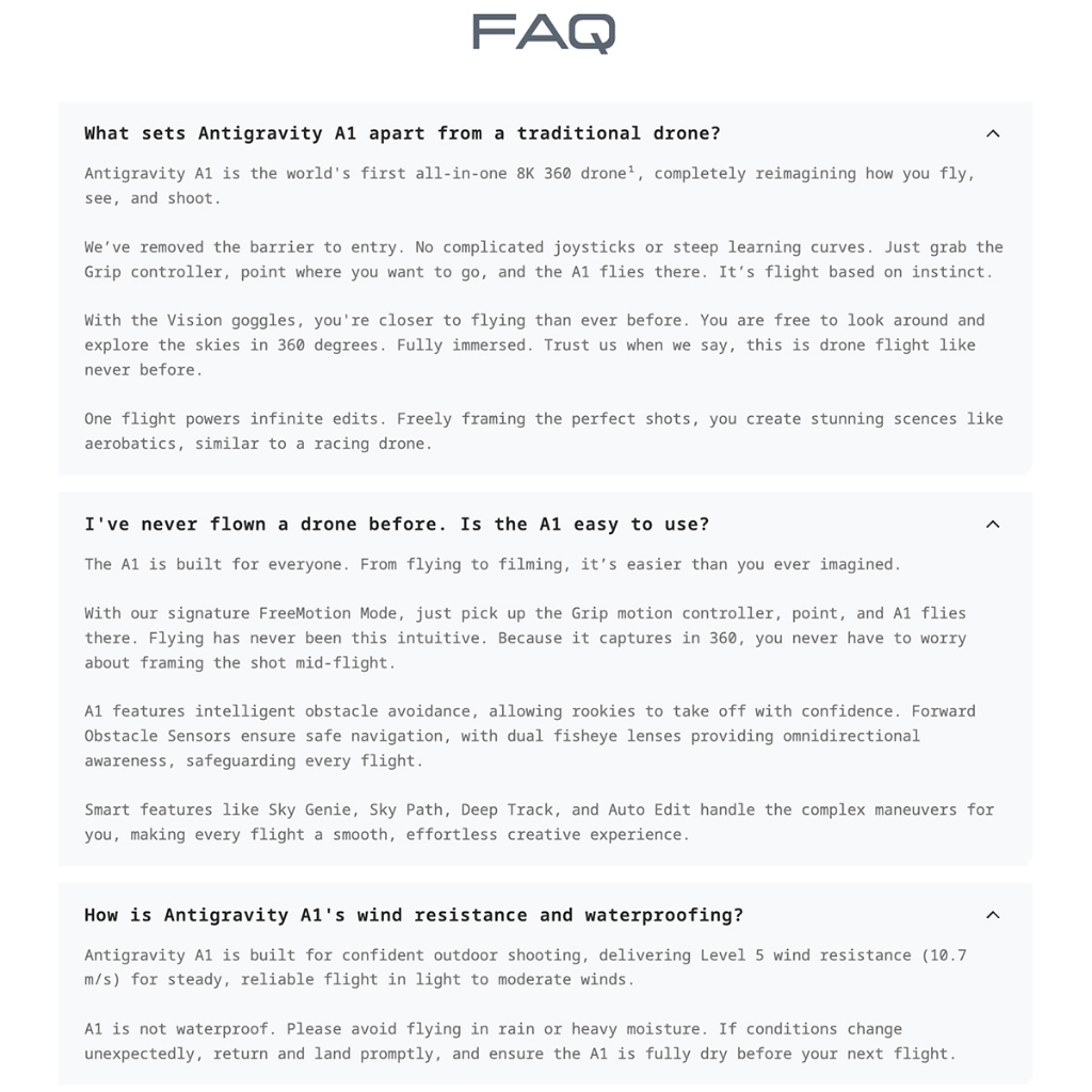 Antigravity A1 8k 360 Drone (Standard / Explorer / Infinity Bundle)