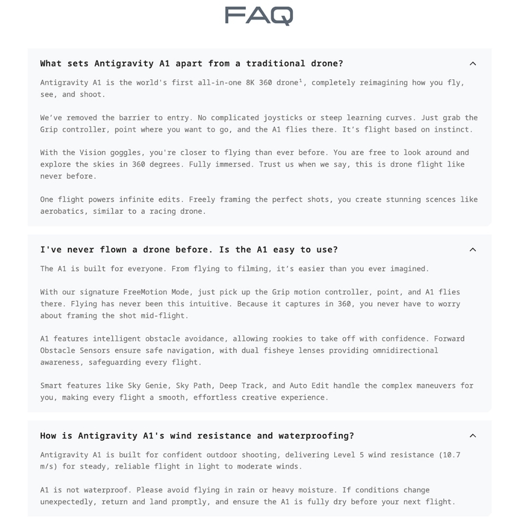 Antigravity A1 8k 360 Drone (Standard / Explorer / Infinity Bundle)