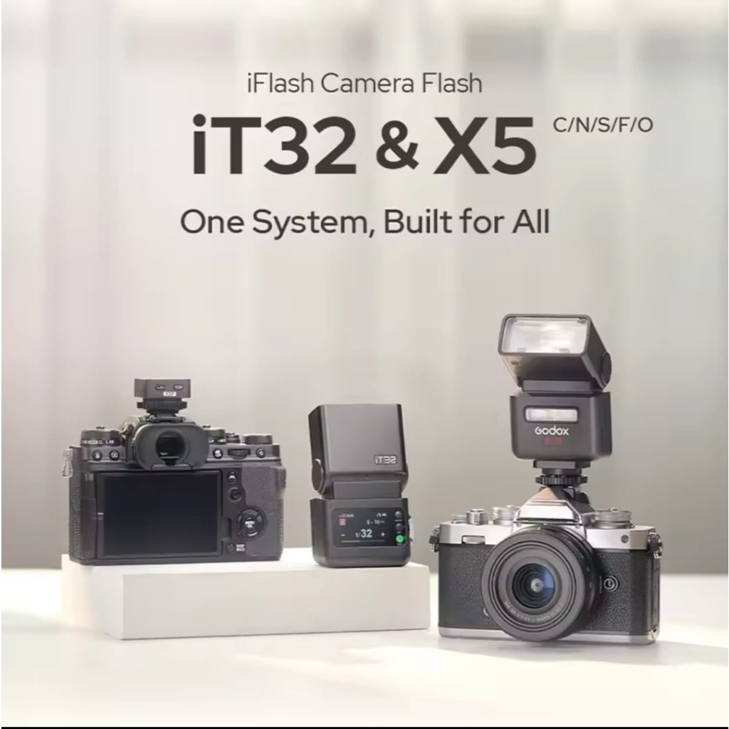 Godox iT32 & X5 iFlash Camera Flash + Trigger System (Canon / Nikon / Sony / Fujifilm / Olympus)