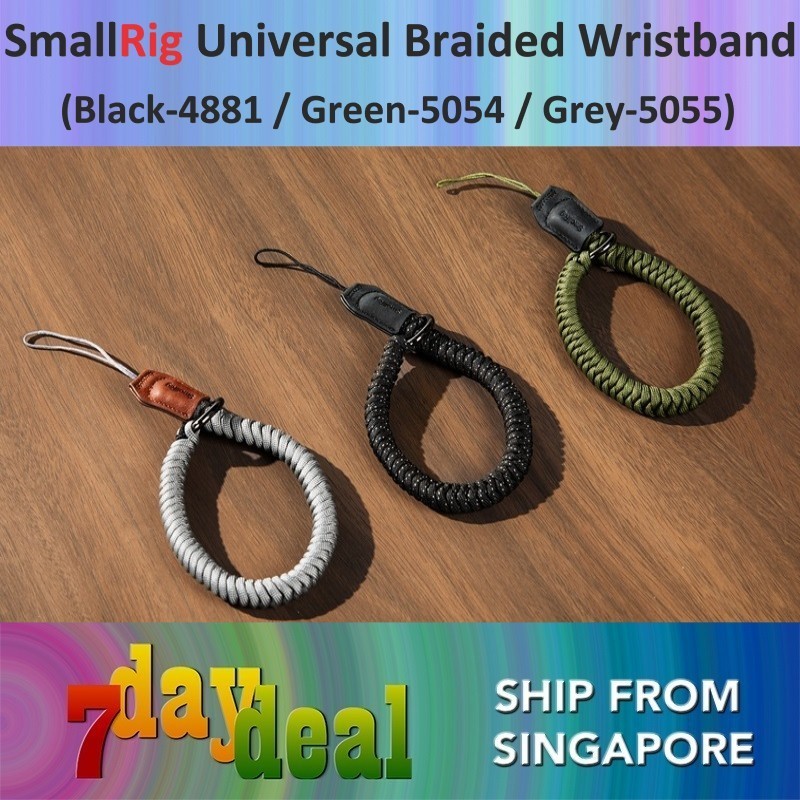 SmallRig Universal Braided Wristband Black (4881) / Green (5054) / Grey (5055)