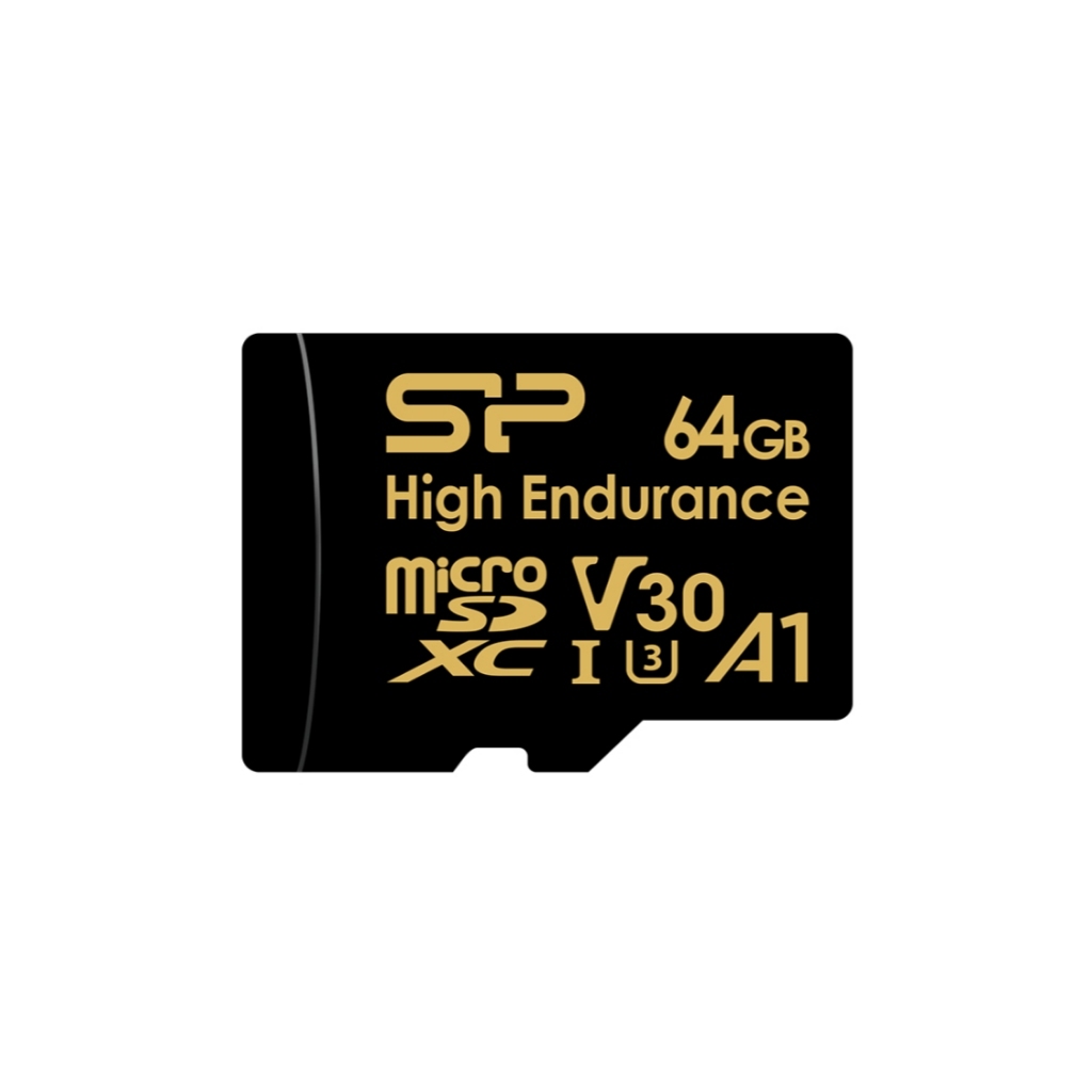 Silicon Power SP 64GB MicroSD XC V30 UHS-I High Endurance Memory Card (For Camera / Drone / Dash Cam / Webcam / Phone)
