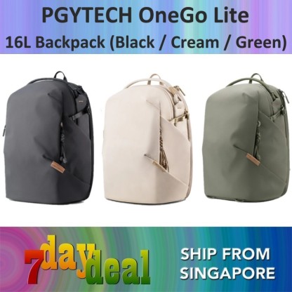PGYTECH OneGo Lite Camera Backpack 16L (Black / Cream / Green