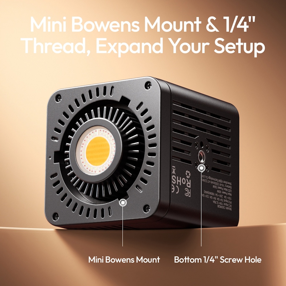 Ulanzi C60RGB C60 RGB WW 60W COB LED Video Light 3300mAh (L274)