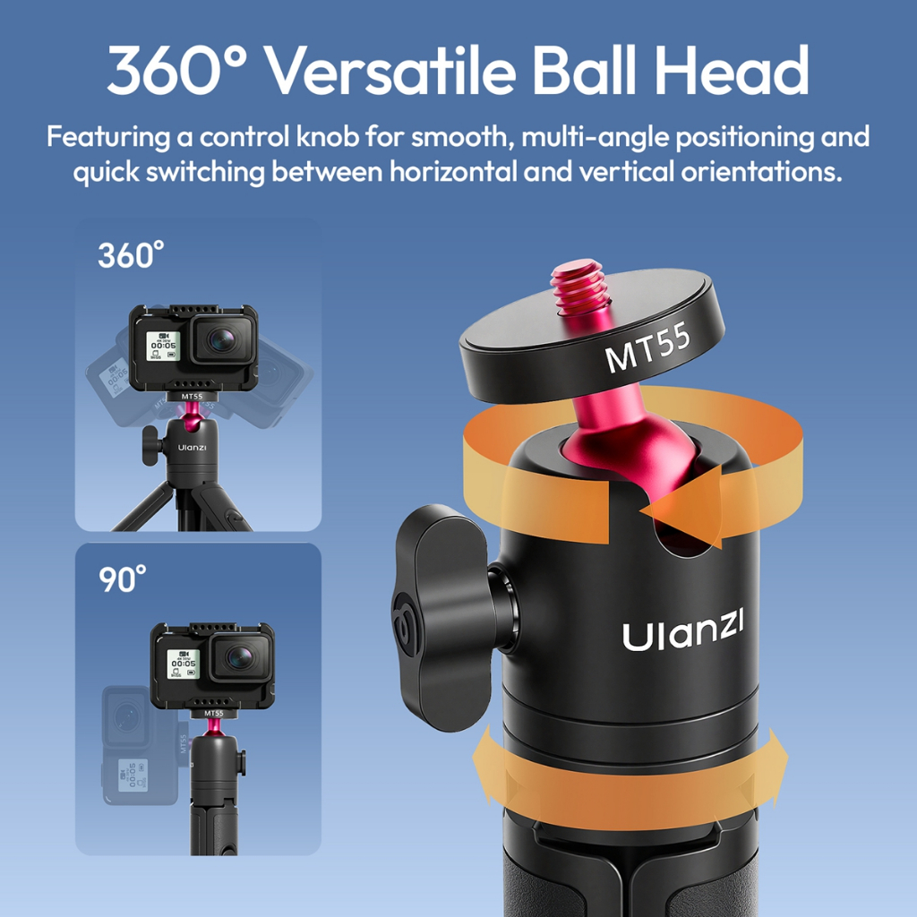 Ulanzi MT55 SnapGo Mini Selfie Stick Tripod (T165)-7daydeal