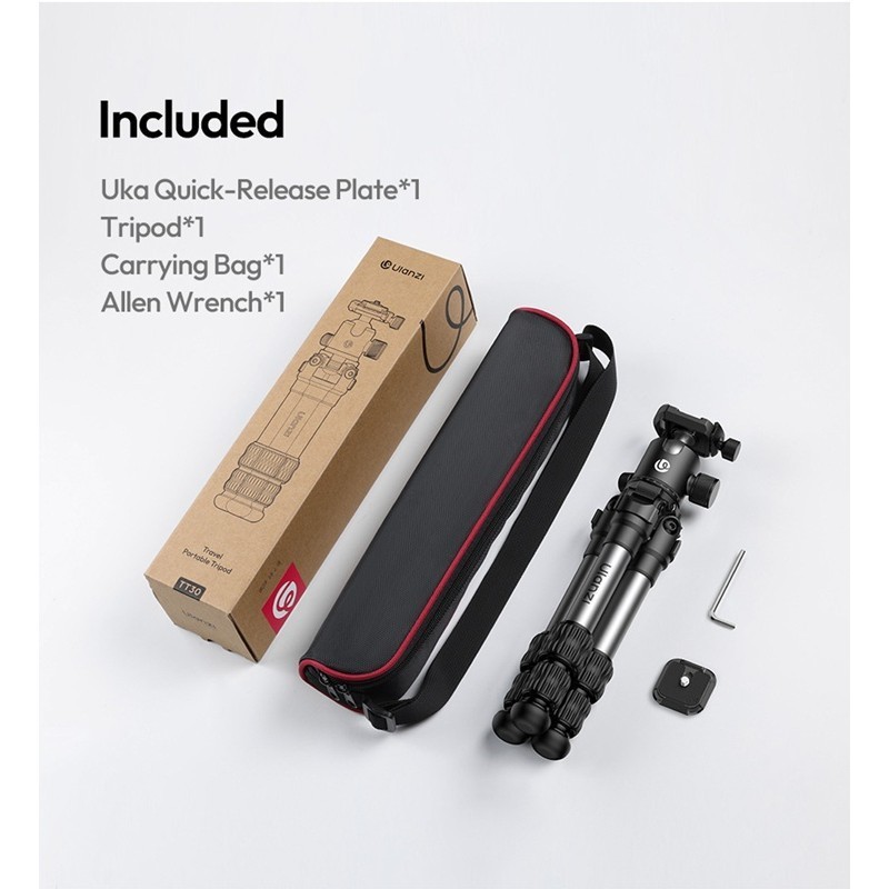 Ulanzi TT30 Portable Travel Tripod with Ball Head (T095)