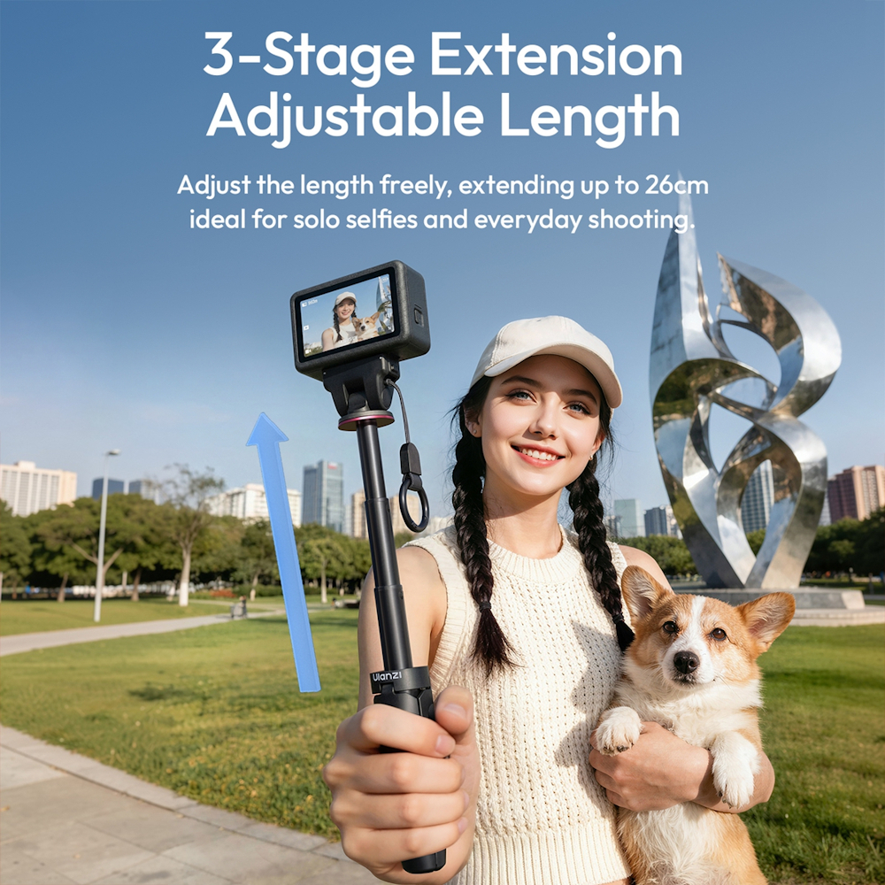 Ulanzi MT99 Selfie Stick Mini Tripod for DJI Action 6 / Nano Cameras (S079)