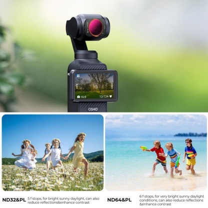 K&F 2 in 1 Filter (ND3/4/5/6 + CPL) Kit (For DJI OSMO Pocket 3)