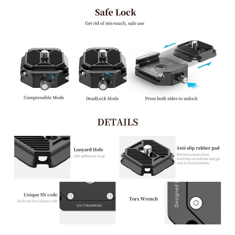 FALCAM F38 Arca Swiss Quick Release Plate and Base Mount (2268