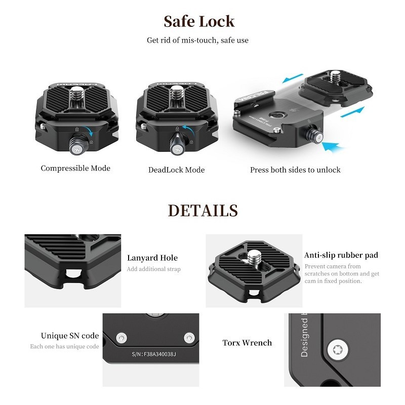 Falcam F38 Arca Swiss Quick Release Plate and Base Mount (2268)